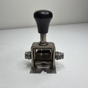 HOMS Model 187S Numbering Machine Patent 3064565 Adjustable Wheels Working